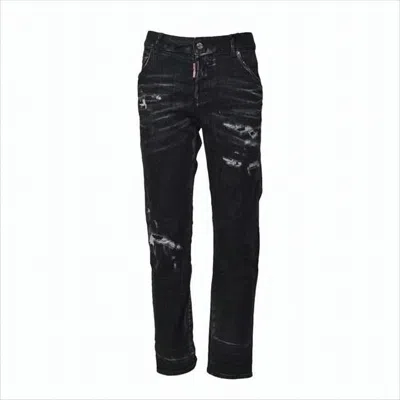 Dsquared2 Distressed Slim-fit Denim Pants In Black