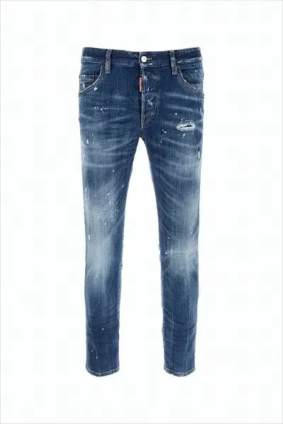 Dsquared2 Distressed Slim-fit Denim Trousers In Multi