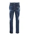 Dsquared2 Distressed Slim-fit Jeans In Blue
