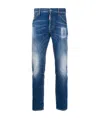 Dsquared2 Distressed Slim-fit Jeans In Blue