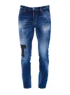 Dsquared2 Distressed Slim-fit Jeans In Blue