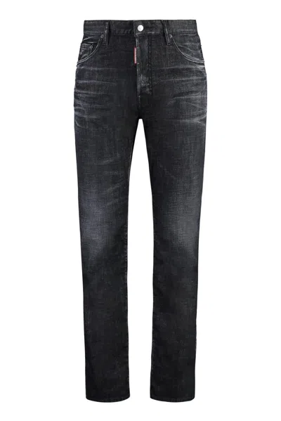 Dsquared2 Distressed Slim Fit Jeans In Grey