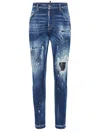 Dsquared2 Distressed Slim Jeans In Blue
