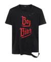 Dsquared2 Distressed Slogan-print T-shirt In Black