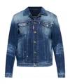 Dsquared2 Distressed Sport Denim Jacket In Blue