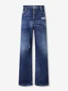 Dsquared2 Classic Five-pocket Jeans With Subtle Fading And Distressing In Blue
