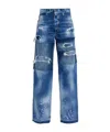 Dsquared2 Patchwork-embellished Jeans In Blue