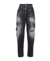 Dsquared2 Distressed Straight-leg Jeans In Black