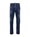 Dsquared2 Distressed Straight-leg Jeans In Blue