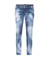 Dsquared2 Distressed Straight-leg Jeans In Blue