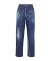 Dsquared2 Distressed Straight-leg Jeans In Blue