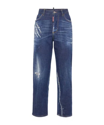 Dsquared2 Distressed Straight-leg Jeans In Green
