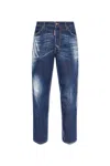 Dsquared2 Distressed Straight-leg Jeans In Denim