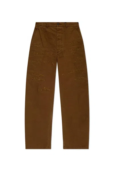 DSQUARED2 DISTRESSED STRAIGHT-LEG PANTS