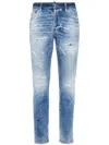 Dsquared2 Cool Guy Blue Five Pocket Jeans With Faded Effect In Denim Man In Blue