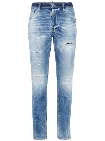 DSQUARED2 DISTRESSED STRETCH-COTTON JEANS