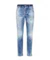 Dsquared2 Cool Guy Blue Five Pocket Jeans With Faded Effect In Denim Man In Blue