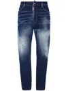 Dsquared2 Distressed Stretch Cotton Jeans In Blue
