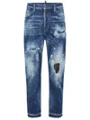 Dsquared2 Distressed Stretch-cotton Jeans In Blue