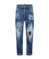 Dsquared2 Distressed Slim Jeans In Blue
