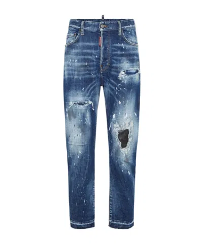 DSQUARED2 DSQUARED2 MEDIUM RIPPED WASH BRO JEANS