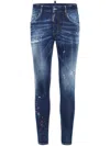 Dsquared2 Dsquared Men Slim Jeans With A Lived-in Effect In Blue