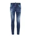 Dsquared2 Dsquared Men Slim Jeans With A Lived-in Effect In Blue