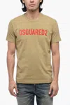 Dsquared2 Man T-shirt Camel Size Xl Cotton In Beige
