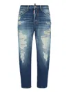 Dsquared2 Distressed Tapered Jeans In Blue
