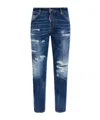 Dsquared2 Distressed Teddy Jeans In Blue
