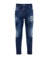 Dsquared2 Distressed Teddy Jeans In Blue