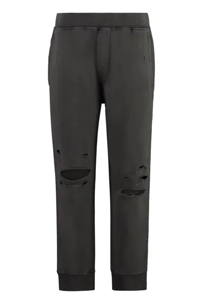 Dsquared2 Distressed Track Trousers In Grey