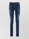 DSQUARED2 DISTRESSED TRIMMINGS TEXTURED DENIM PANTS