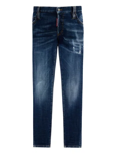 Dsquared2 Distressed Trousers In Blue