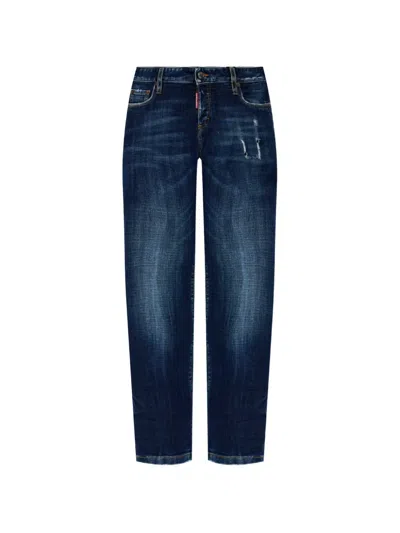Dsquared2 Distressed Trousers In Blue