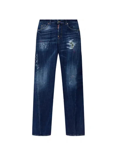 Dsquared2 Distressed Trousers In Multi