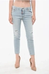 Dsquared2 Distressed Twiggy Cropped Jeans 14cm Grösse 42 In Blue