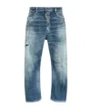 Dsquared2 Distressed Washed Jeans In Blue