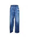 Dsquared2 Distressed Whiskered Jeans In Blue