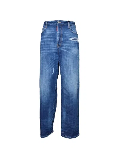 DSQUARED2 DISTRESSED WHISKERED JEANS