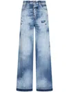 DSQUARED2 DISTRESSED WIDE-LEG JEANS