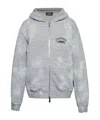 Dsquared2 Distressed Zip-up Hoodie In Gray