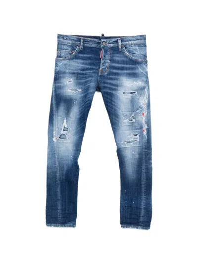 Dsquared2 Distressed-effect Jeans In Blue