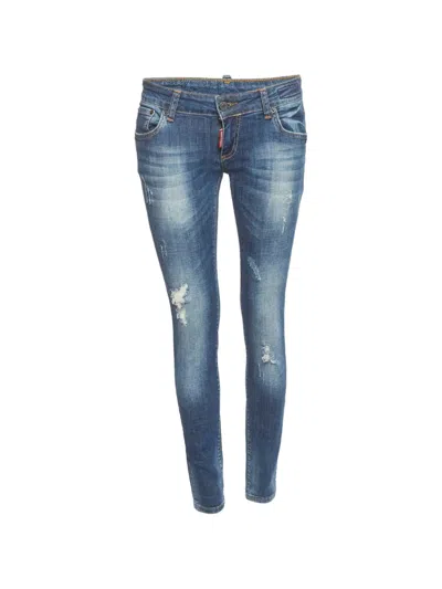 Pre-owned Dsquared2 Distressed-effect Jeans In Blue