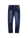 Dsquared2 Distressed-effect Straight-leg Jeans In Blue