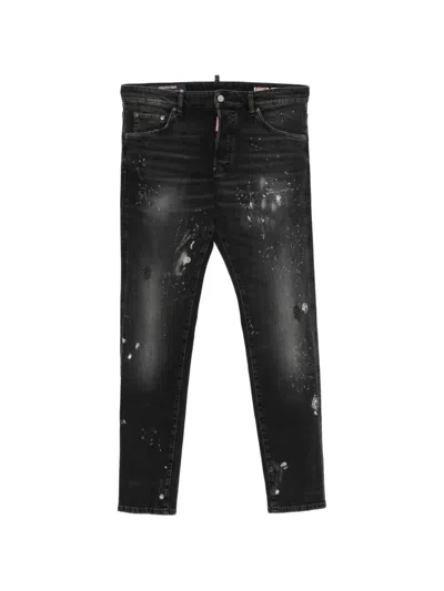 Dsquared2 Distressed-finish Faded-effect Jeans In Blue