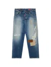 Dsquared2 Distressed-finish Patchwork Jeans In Blue