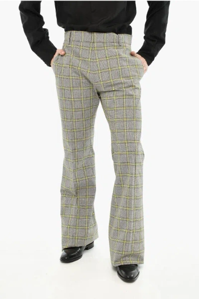 Dsquared2 District Check Bob Fit Pants With Belt Loops In Gray