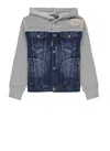 Dsquared2 Hybrid Melange Grey Denim Jacket In Gray