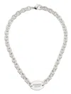 Dsquared2 Dog-tag Chain-link Necklace In Silver